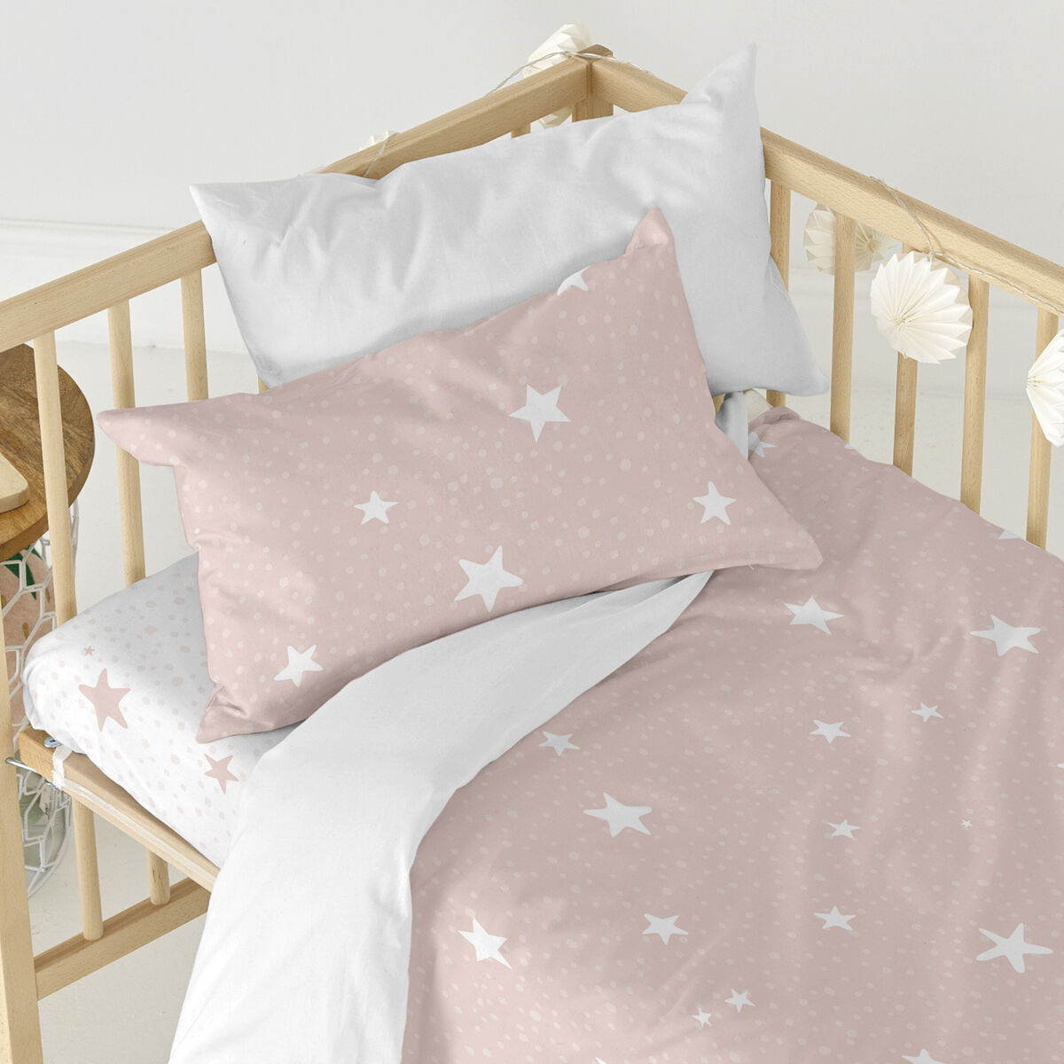 Underlakan HappyFriday BASIC KIDS Rosa 70 x 140 x 14 cm